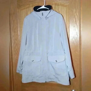 Croft & Barrow gray trench coat size L
